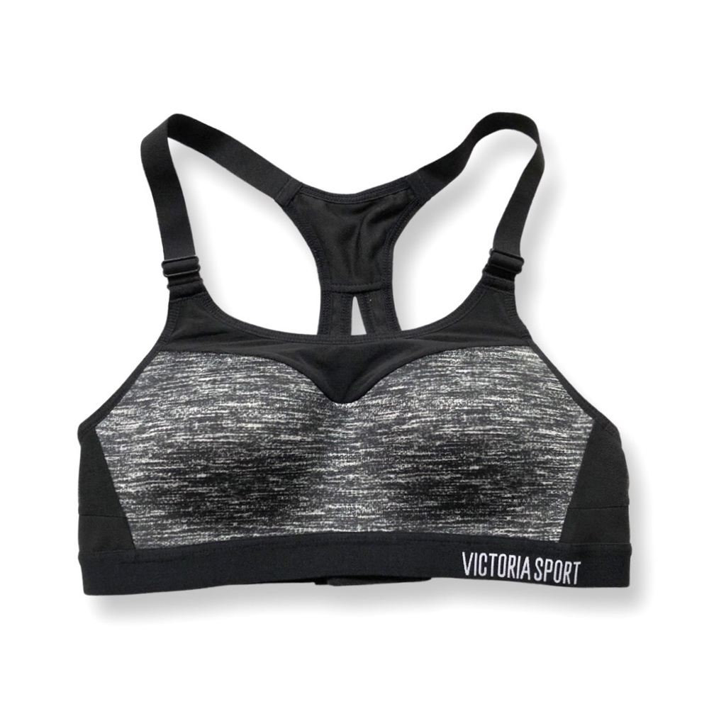 Black & Gray Racerback Sports Bra
